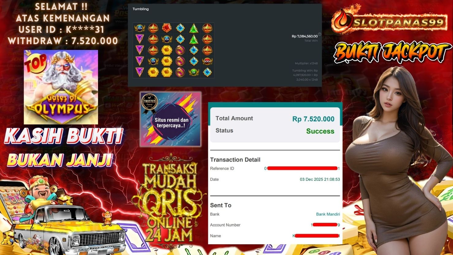 SLOTPANAS99 JACKPOT SLOT GATES OF OLYMPUS